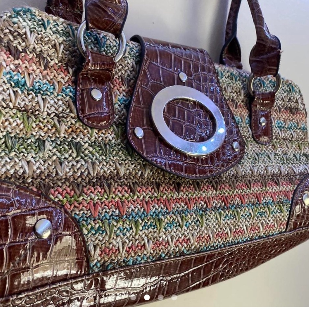 Cool funky brown bag with a magnet closure